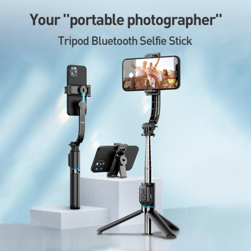 Trépied amovible avec télécommande Bluetooth ZGA S01, perche à selfie (noir) SZ101A529-011