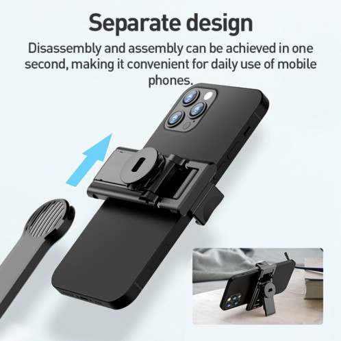 Trépied amovible avec télécommande Bluetooth ZGA S01, perche à selfie (noir) SZ101A529-011