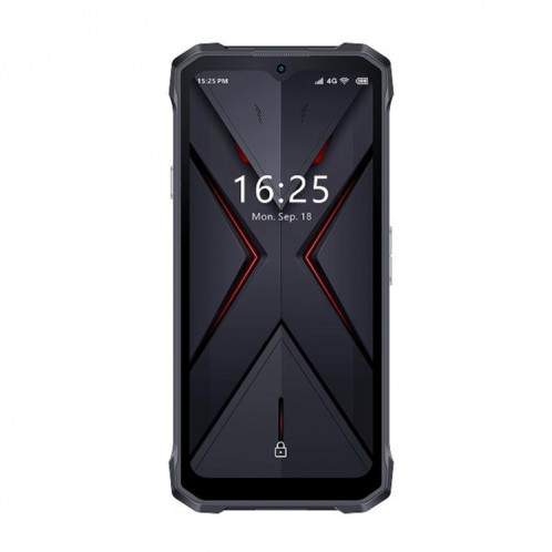  Téléphone robuste HOTWAV T7, 4 Go + 128 Go, 6280 mAh, 6,52 pouces Android 13 MT8788 Octa Core, réseau : 4G, OTG (tout noir) SH501B601-020