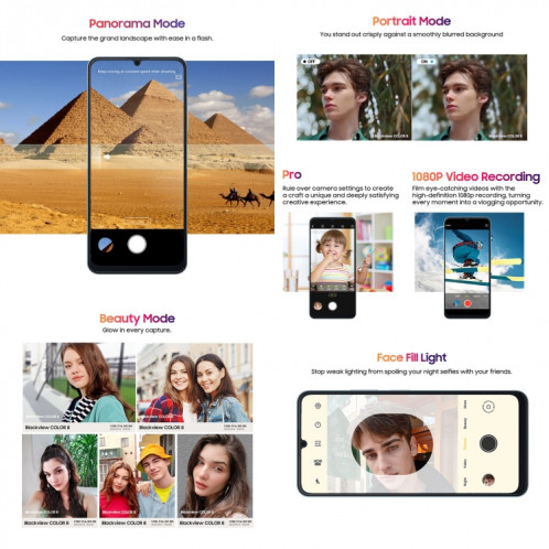  Blackview COLOR 8, 8 Go + 256 Go, identification d'empreintes digitales et de visage, 6,75 pouces Android 13 Unisoc T616 Octa Core jusqu'à 2,2 GHz, réseau : 4G, OTG (Wisteria Purple) SB902C223-015