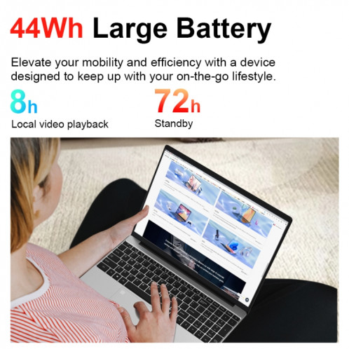 Ordinateur portable Ninkear N15 Air 15,6 pouces, 16 Go + 512 Go, Windows 11 Intel Celeron N95 Quad Core () SH701B1524-015