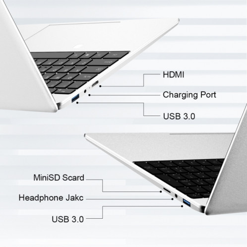 Ordinateur portable Ninkear N15 Air 15,6 pouces, 16 Go + 512 Go, Windows 11 Intel Celeron N95 Quad Core () SH701B1524-015