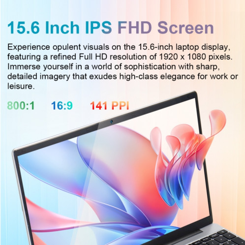 Ordinateur portable Ninkear N15 Air 15,6 pouces, 16 Go + 512 Go, Windows 11 Intel Celeron N95 Quad Core () SH701B1524-015