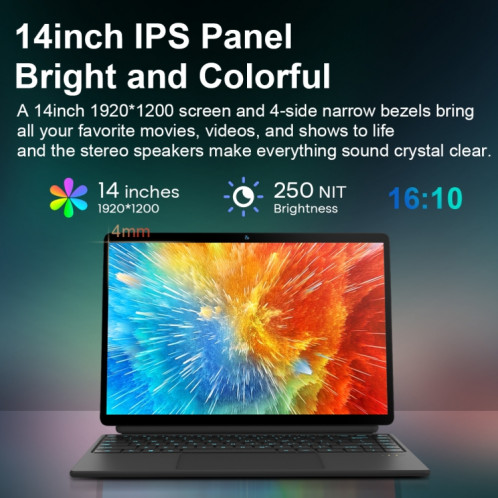Ninkear T40 14 pouces 2 en 1 ordinateur portable, 16 Go + 512 Go, Windows 11 Intel Alder Lake N100 Quad Core () SH101B147-016