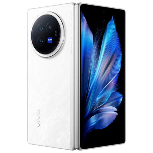 vivo X Fold3, 16 Go + 256 Go, Face ID / Identification par empreinte digitale, 8,03 pouces + 6,53 pouces Android 14 OriginOS 4 Snapdragon 8 Gen 2 Octa Core 3,25 GHz, OTG, NFC, Réseau : 5G (Blanc) SV302B788-014
