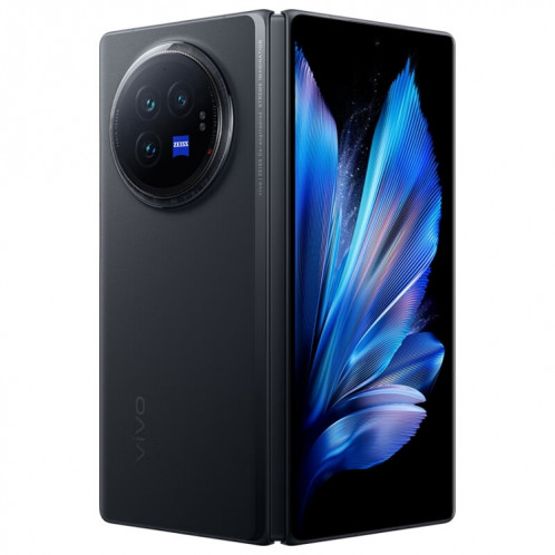 vivo X Fold3, 16 Go + 512 Go, Face ID / Identification par empreinte digitale, 8,03 pouces + 6,53 pouces Android 14 OriginOS 4 Snapdragon 8 Gen 2 Octa Core 3,25 GHz, OTG, NFC, Réseau : 5G (Noir) SV303A197-014