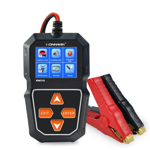 KONNWEI KW218 Testeur de batterie de voiture à écran couleur de 2,4 pouces (noir) SK801A745-012