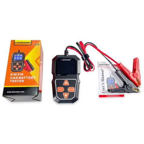 KONNWEI KW218 Testeur de batterie de voiture à écran couleur de 2,4 pouces (noir) SK801A745-012