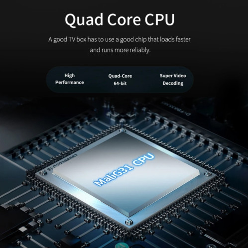 MXQ Pro RK3228A Quad-Core CPU 4K HD Décodeur réseau, RAM: 2 Go + 16 Go () SH901A247-09