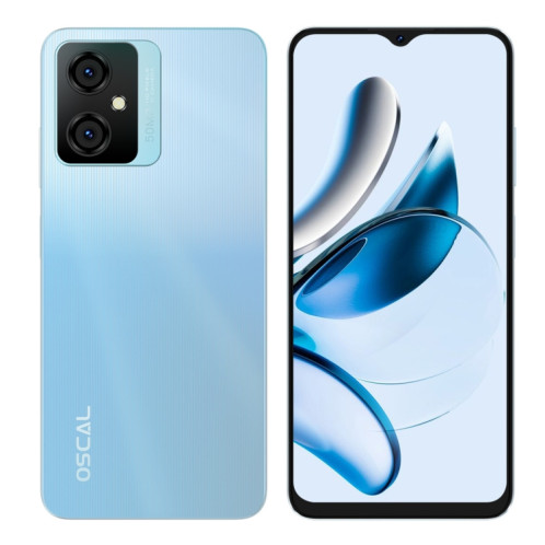  Blackview Oscal TIGER 10, 8 Go + 256 Go, 6,56 pouces Android 13 Unisoc UMS9230 T606 Octa Core jusqu'à 1,6 GHz, réseau : 4G, OTG (bleu ciel d'été) SB201B1924-012