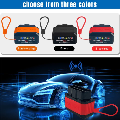 KONNWEI KW905 Bluetooth 5.0 Scanner de voiture OBD2 compatible Android et iOS (noir) SK701C748-09