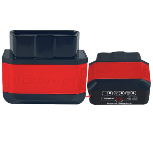 KONNWEI KW906 Bluetooth 5.0 Scanner de voiture OBD2 compatible Android et iOS (noir rouge) SK801A930-09