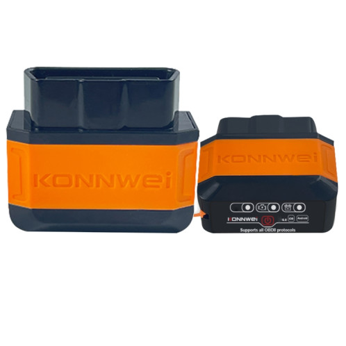 KONNWEI KW906 Bluetooth 5.0 Scanner de voiture OBD2 compatible Android et iOS (noir orange) SK801B221-09