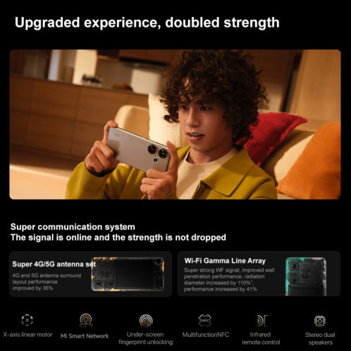 Xiaomi Redmi Turbo 3, 12 Go + 256 Go, 6,67 pouces Xiaomi HyperOS Snapdragon 8s Gen 3 Octa Core 3,0 GHz, NFC, réseau : 5G, ne prend pas en charge Google Play (noir) SX701A859-018