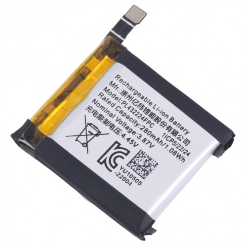Pour remplacement de batterie Amazfit EVE PL432224FPC 280mAh SH7701920-04