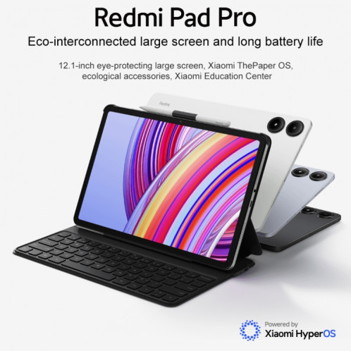 Tablette PC Xiaomi Redmi Pad Pro 12,1 pouces, 6 Go + 128 Go, HyperOS Qualcomm Snapdragon 7s Gen2 Octa Core, batterie 10 000 mAh (cyan) SX101B45-022