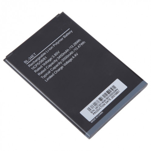 Pour Tecno Pop 3 BB2 BL-34ET 3500mAhRemplacement de batterie SH9001269-04