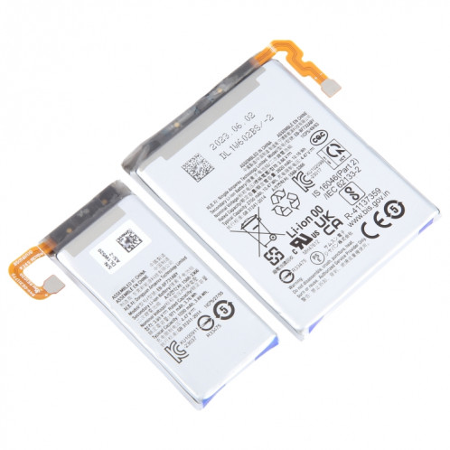 Pour Samsung Galaxy Z Flip5 2620mAh 971mAh 1 paire de batterie de remplacement SH02031738-04