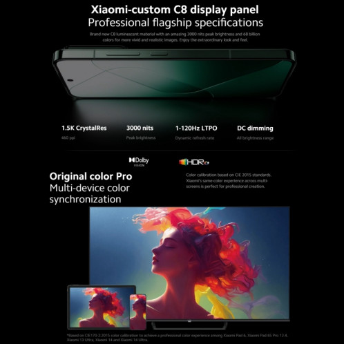  Xiaomi 14 5G Global, 12 Go + 256 Go, 6,36 pouces Xiaomi HyperOS Snapdragon 8 Gen 3 Octa Core 3,3 GHz, réseau : 5G (vert) SX401B330-025