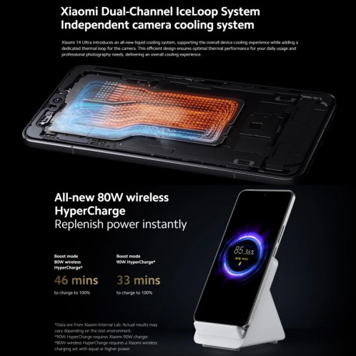  Xiaomi 14 Ultra 5G Global, 16 Go + 512 Go, 6,67 pouces MIUI 14 MediaTek Dimensity 6080 Octa Core 2,4 GHz, réseau : 5G (noir) SX701A1747-025