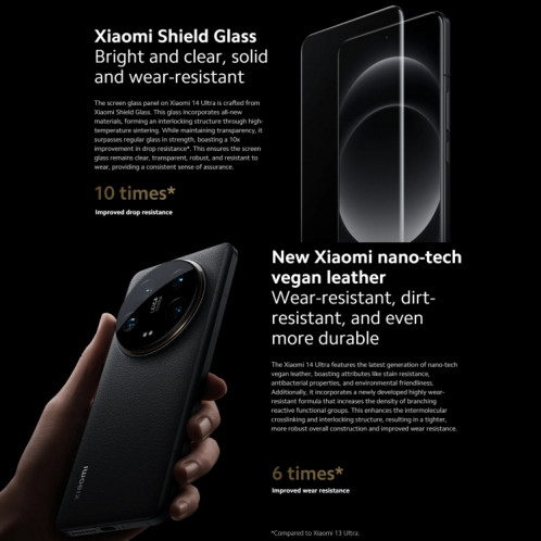  Xiaomi 14 Ultra 5G Global, 16 Go + 512 Go, 6,67 pouces MIUI 14 MediaTek Dimensity 6080 Octa Core 2,4 GHz, réseau : 5G (noir) SX701A1747-025