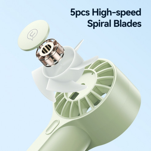 USAMS ZB288 Mini ventilateur portatif rechargeable haute vitesse de type C (vert) SU301C71-08