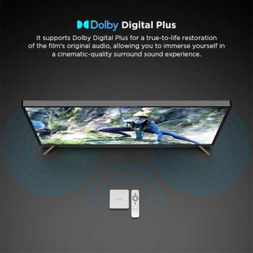 Kickpi KP1 Dual Band WiFi 4K HD Android TV Box, RAM: 2 Go + 32 Go () SH601B72-010
