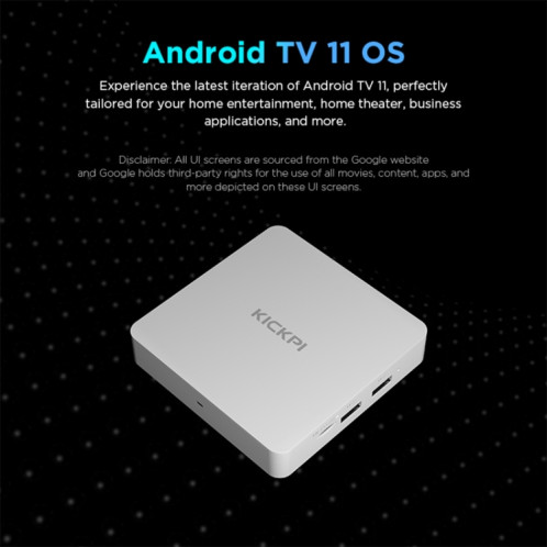 Kickpi KP1 Dual Band WiFi 4K HD Android TV Box, RAM: 2 Go + 32 Go () SH601B72-010