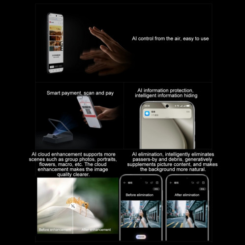 HUAWEI Pura 70 Pro+, 16 Go + 1 To, identification par empreinte digitale à l'écran, 6,8 pouces HarmonyOS 4.2 Kirin 9010 Octa Core jusqu'à 2,3 GHz, NFC, OTG, ne prend pas en charge Google Play (blanc) SH002C1418-013