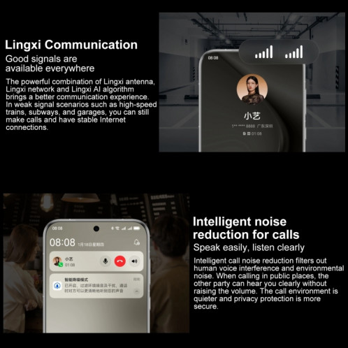 HUAWEI Pura 70 Pro+, 16 Go + 1 To, identification par empreinte digitale sur écran, 6,8 pouces HarmonyOS 4.2 Kirin 9010 Octa Core jusqu'à 2,3 GHz, NFC, OTG, non compatible avec Google Play (argent) SH002B1995-013