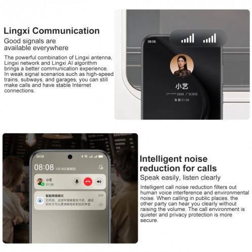 HUAWEI Pura 70 Pro, 12 Go + 256 Go, identification par empreinte digitale à l'écran, 6,8 pouces HarmonyOS 4.2 Kirin 9010 Octa Core jusqu'à 2,3 GHz, NFC, OTG, ne prend pas en charge Google Play (noir) SH903A945-013