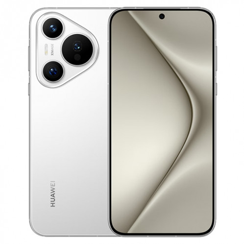 HUAWEI Pura 70, 12 Go + 1 To, identification par empreinte digitale sur écran, 6,6 pouces HarmonyOS 4.2 Kirin 9010 Octa Core jusqu'à 2,3 GHz, NFC, OTG, ne prend pas en charge Google Play (blanc) SH703C1250-011