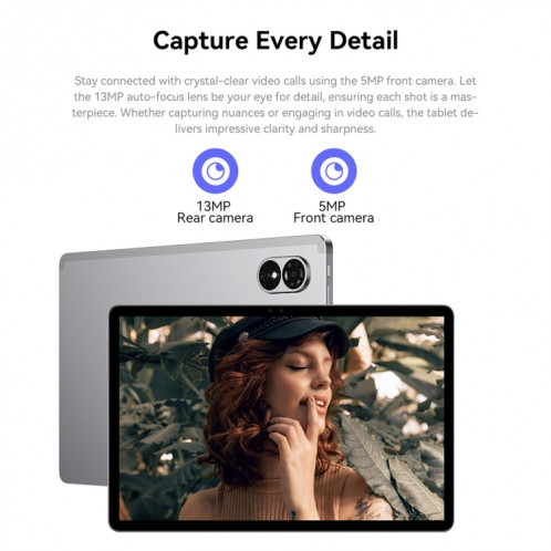 Tablette PC ALLDOCUBE iPlay 60 Lite 4G LTE, 4 Go + 128 Go, 11 pouces Android 14 Unisoc Tiger T606 Octa Core prise en charge double SIM (gris) SA301A1135-013