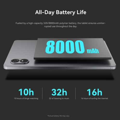 Tablette PC ALLDOCUBE iPlay 60 Lite 4G LTE, 4 Go + 128 Go, 11 pouces Android 14 Unisoc Tiger T606 Octa Core prise en charge double SIM (gris) SA301A1135-013