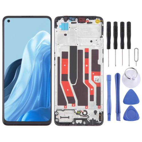 Pour OPPO F21 Pro Original AMOLED LCD écran numériseur assemblage complet avec cadre SH17211448-07