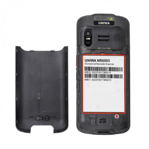 Téléphone scanner portable UNIWA NR6503 5G, 8 Go + 128 Go, 6,52 pouces Android 13 Mediatek Kompanio 900T MT8791 Octa Core, réseau : 5G (noir) SU901A1517-08