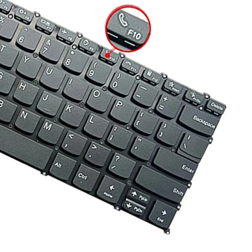 Pour Lenovo IdeaPad 5 / Yoga Slim 7 Pro Version américaine Clavier rétroéclairé pour ordinateur portable, touche F10 avec icône de téléphone (noir) SH101A1840-05