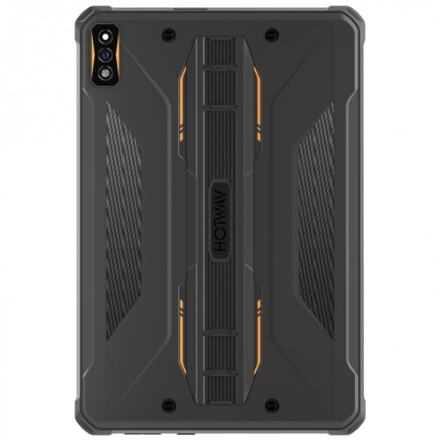  Tablette robuste HOTWAV Tab R7, 6 Go + 256 Go, 10,1 pouces Android 13 Unisoc Tiger T606 Octa Core 4G, version mondiale avec Google Play (noir orange) SH001B1607-012