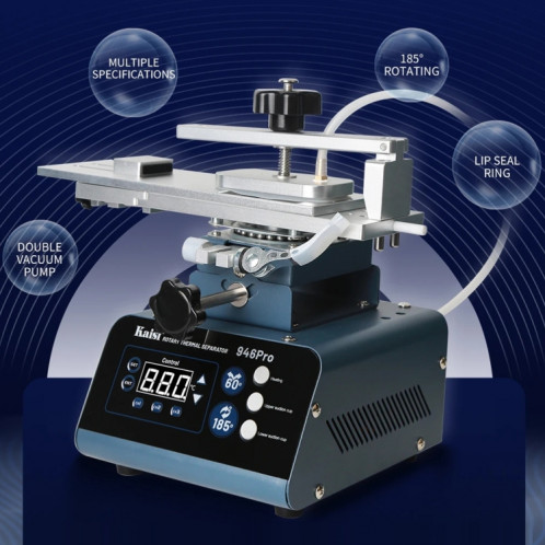 Kaisi 946 Pro Séparateur à écran tactile LCD Machine thermique rotative avec doubles pompes à vide, UE SK54021009-09