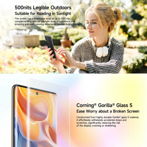  Ulefone Note 17 Pro, 12 Go + 256 Go, empreinte digitale d'écran, 6,78 pouces Android 13 MediaTek Helio G99 MTK6789 Octa Core, NFC, réseau : 4G (orange ambre) SU701B161-017