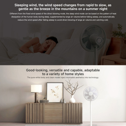 Ventilateur de sol intelligent Xiaomi Mijia, prise américaine (blanc) SX601A1927-08