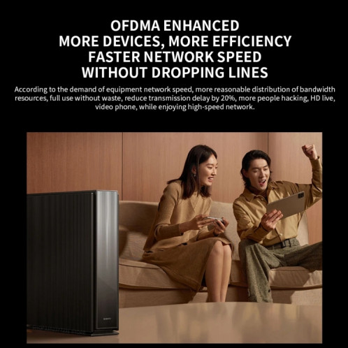 Xiaomi BE6500 Pro WiFi7 amplificateur de signal indépendant double bande 8 canaux routeur de mémoire 1 Go, prise américaine (gris foncé) SX901A1871-014