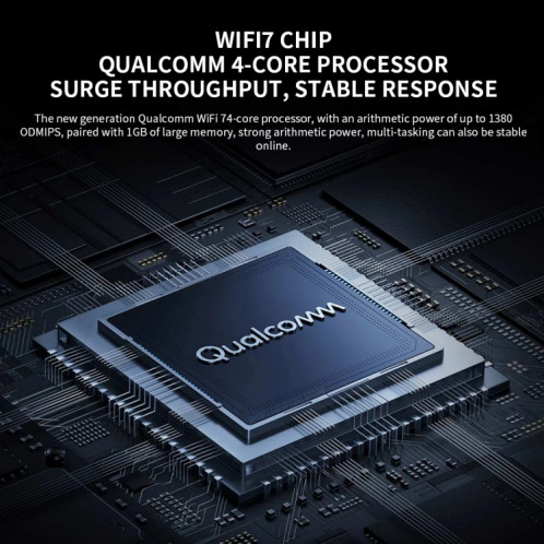 Xiaomi BE6500 Pro WiFi7 amplificateur de signal indépendant double bande 8 canaux routeur de mémoire 1 Go, prise américaine (gris foncé) SX901A1871-014