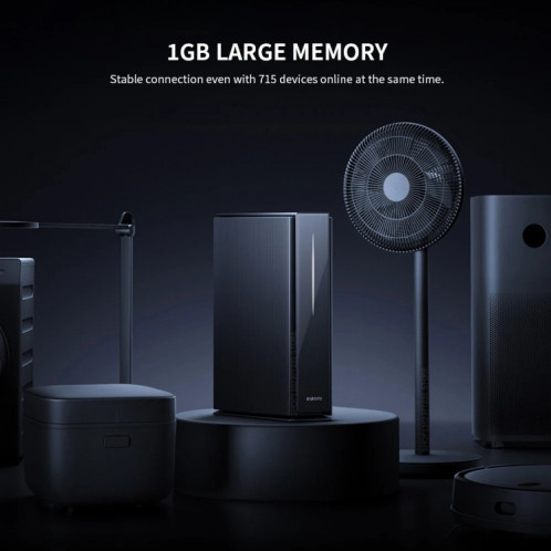 Xiaomi BE6500 Pro WiFi7 amplificateur de signal indépendant double bande 8 canaux routeur de mémoire 1 Go, prise américaine (gris foncé) SX901A1871-014