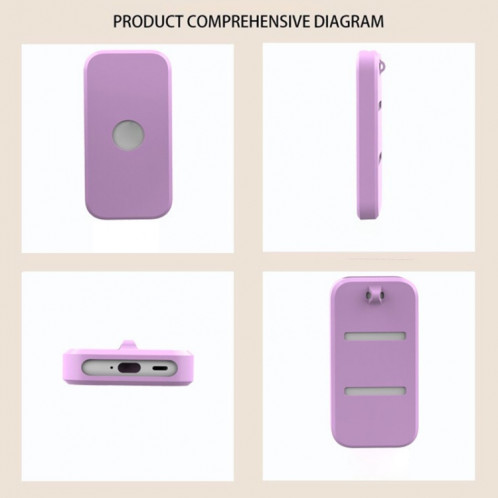 Pour Apple Vision Pro Accessoires Power Étui de protection en silicone (Violet) SH901A207-06