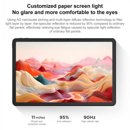 Lenovo Xiaoxin Pad 2024 Paperlike Screen Learning Version Tablette WiFi 11 pouces, 8 Go + 128 Go, Android 13, Qualcomm Snapdragon 685 Octa Core, prise en charge de l'identification faciale (gris foncé) SL201A1482-019