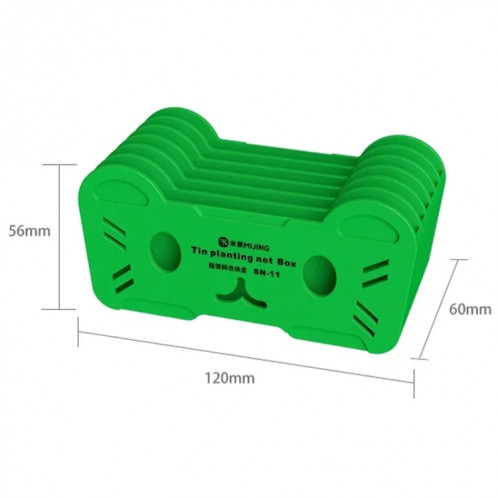 Boîte de rangement de pochoirs de reballage Mijing SN-11 (vert) SM801A384-05