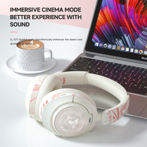 Écouteur Bluetooth à réduction de bruit de jeu monté sur la tête GT1 (blanc) SH401B1527-09