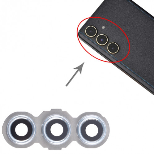 Pour Samsung Galaxy C55 SM-C556 10 pièces couvercle d'objectif de caméra arrière d'origine (argent) SH901A1036-04