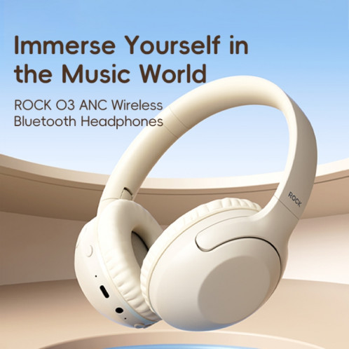 Casque Bluetooth à réduction de bruit monté sur la tête ROCK O3 (noir) SR001B1657-09